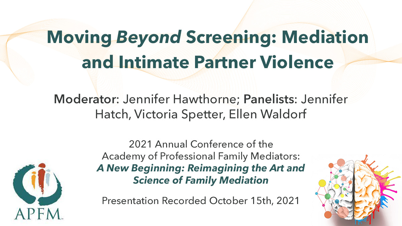 Moving Beyond Screening: Mediation and Intimate Partner Violence
