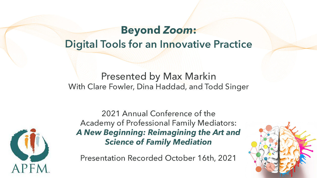 Beyond Zoom: Digital Tools for an Innovative Practice