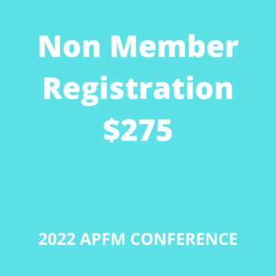 APFM 2022 Conference nonmember registration