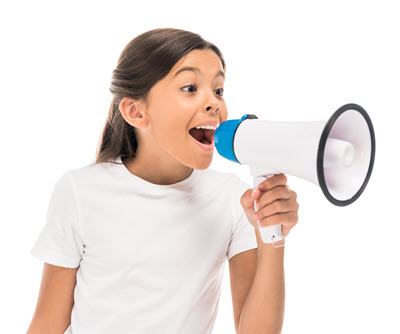 kid using megaphone