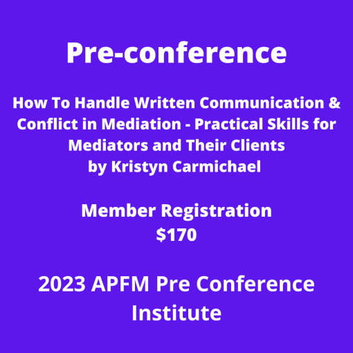 APFM 2023 Preconference Workshop with Kristyn Carmichael