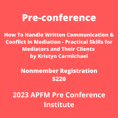 APFM 2023 Preconference with Kristyn Carmichael - Nonmembers