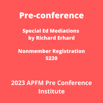 APFM 2023 Preconference with Richard Erhard - Nonmembers